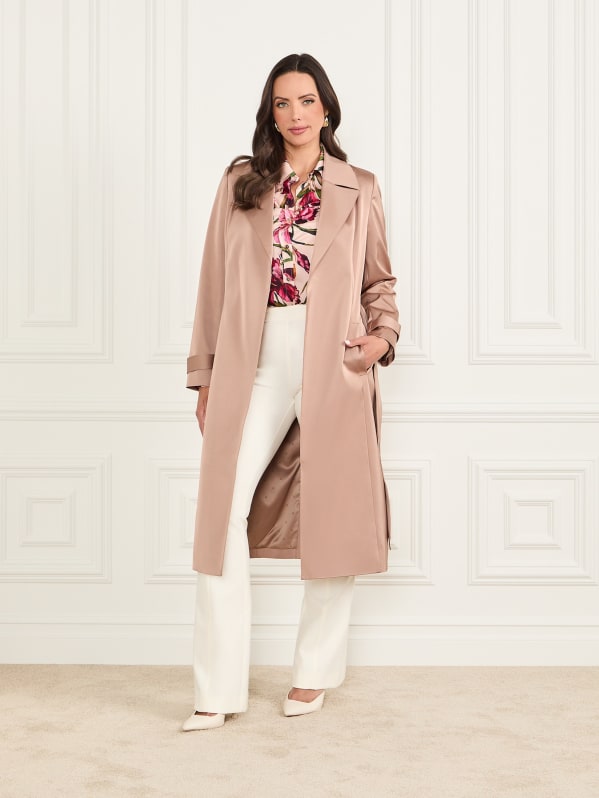 Eleonor Satin Wrap Trench | GUESS Eleonor Satin Wrap Trench | GUESS