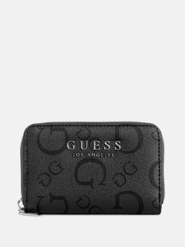 Saffron Logo Zip Wallet | GUESS Factory Saffron Logo Zip Wallet | GUESS Factory