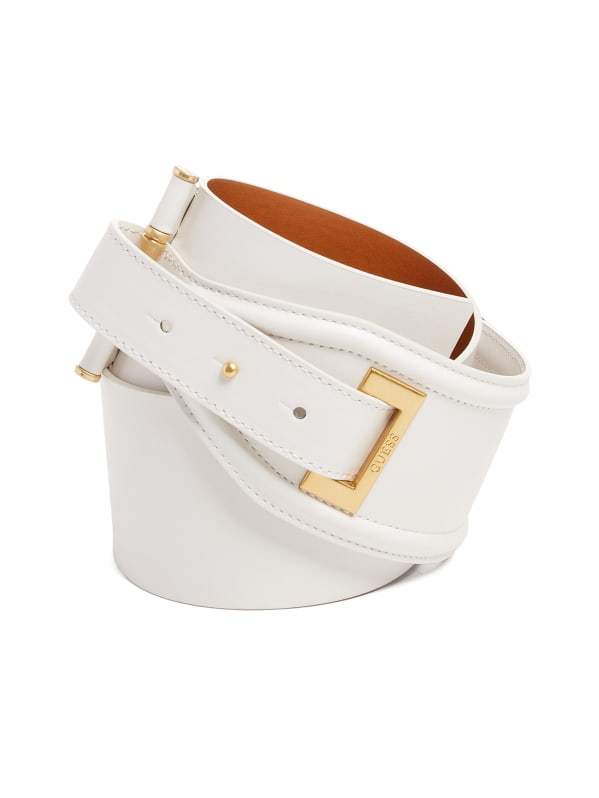 JOHNNY / PYTHON LEATHER BELT【WHITE】｜WACKO MARIA｜MELTING