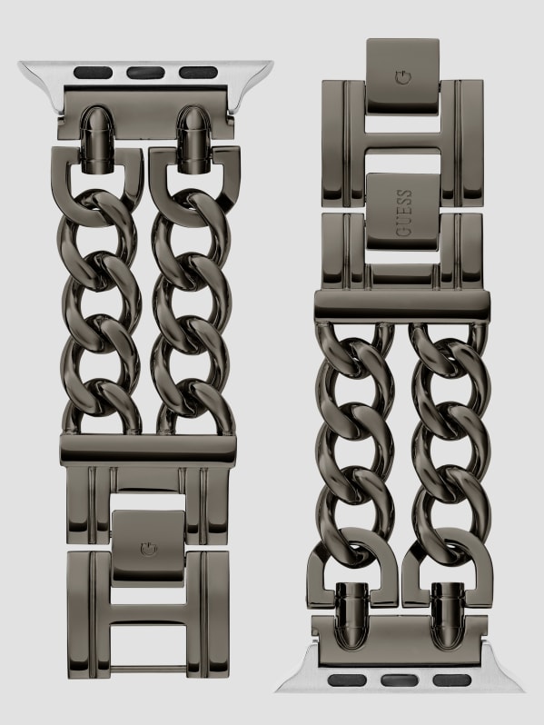 完璧すぎて可愛げがない Band mm 42-44 Chain Silver-Tone Dark for GUESS | Watch® Apple アクセサリー
