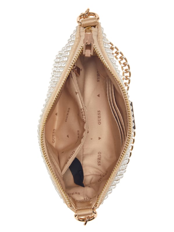 Gilded Glamour Mini Top-Zip Bucket Bag | GUESS
