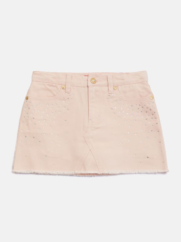 Davis Rhinestone Denim Skirt (7-14) | GUESS Factory
