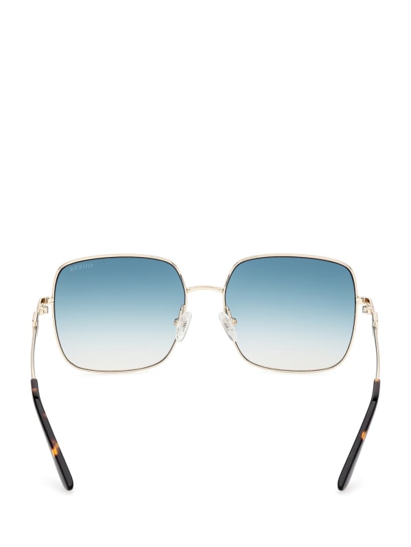 Oversized Square G Metal Sunglasses | GUESS