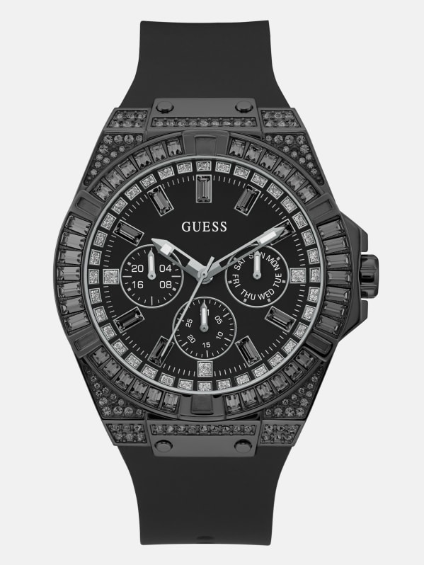 売れ筋介護用品も！ Black Multifunction Factory GUESS | Watch Silicon 腕時計