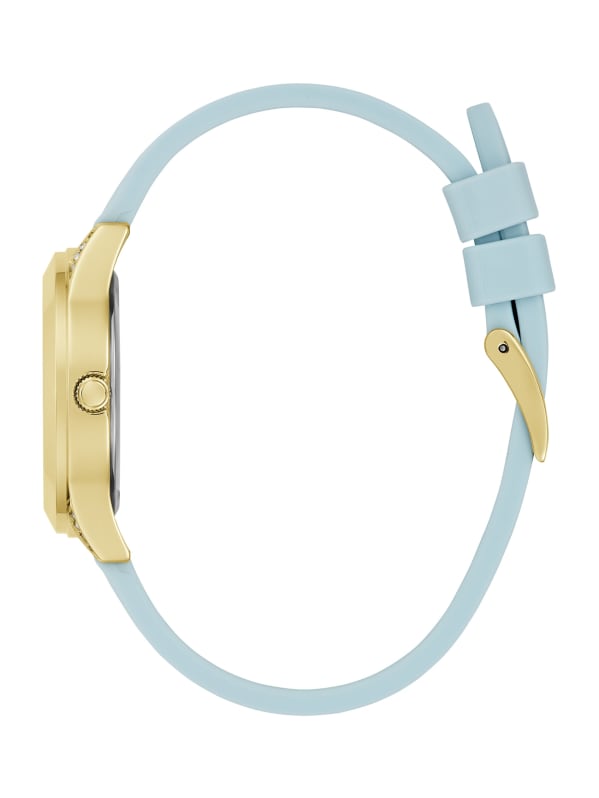 定期入れの Gold-Tone Crystals Multicolor Analog GUESS | Watch 時計