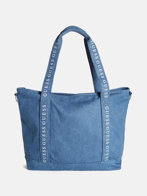 【爆買い！】 Light-Wash Denim GUESS | Bag Tote バッグ