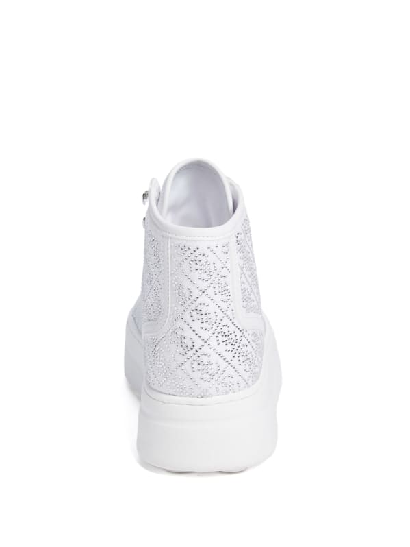 Rhinestone Quattro G High-Top Sneakers | GUESS Rhinestone Quattro G High-Top Sneakers | GUESS