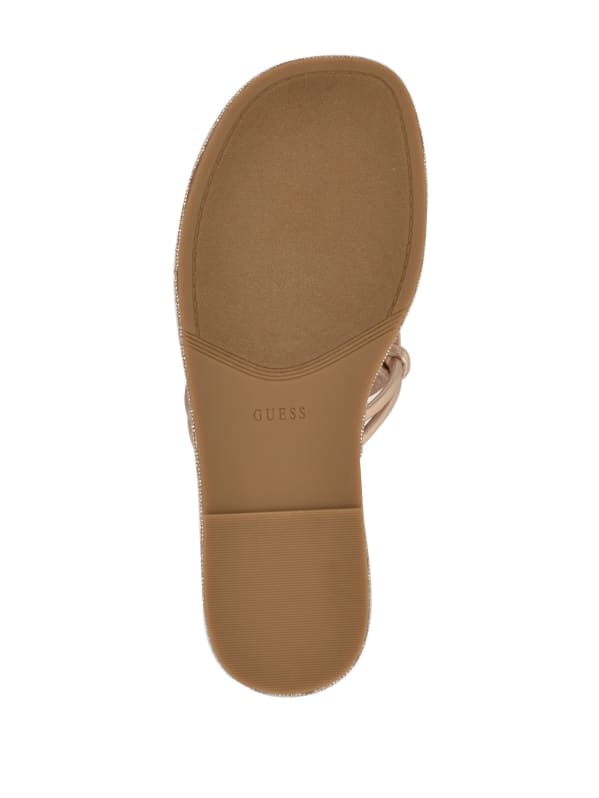Saima Rhinestone Signature Sandals | GUESS
