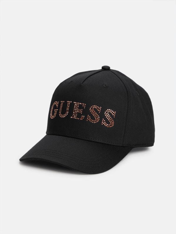 Rhinestone Logo Baseball Hat | GUESS Factory