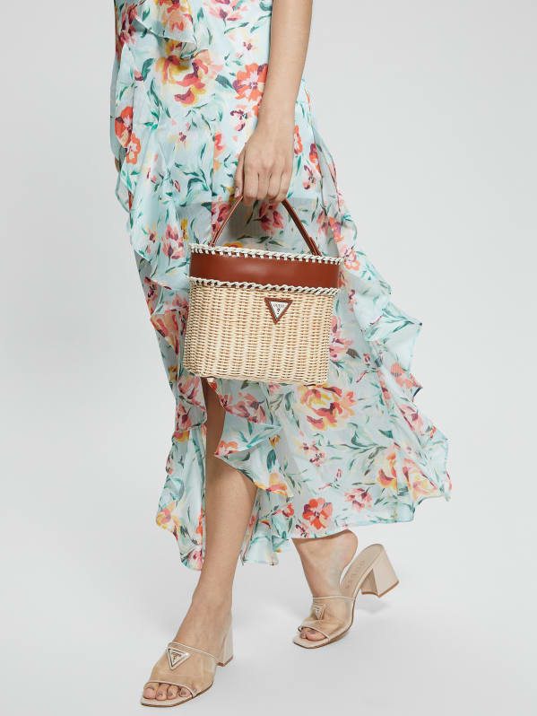 Sveiney Straw Bucket Bag | GUESS Sveiney Straw Bucket Bag | GUESS