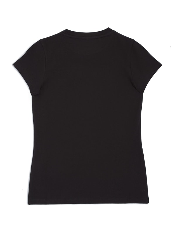 Rhinestone Chain Mesh Logo Tee (7-14) | GUESS Factory Rhinestone Chain Mesh Logo Tee (7-14) | GUESS Factory