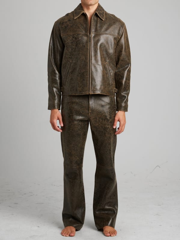 Cracked Leather Jacket | GUESS Cracked Leather Jacket | GUESS