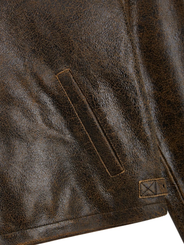 Cracked Leather Jacket | GUESS Cracked Leather Jacket | GUESS