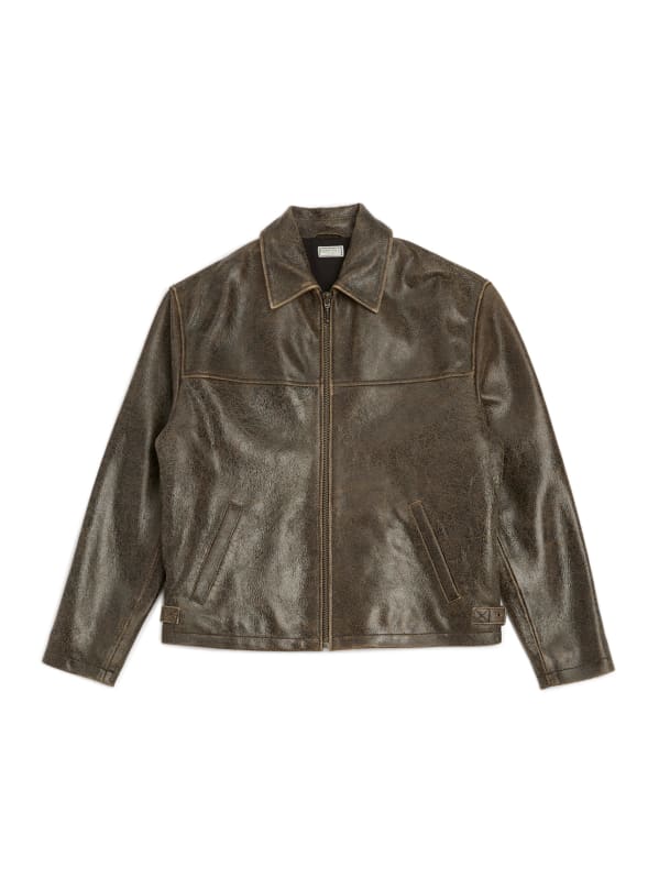 2024公式店舗 Cracked GUESS | Jacket Leather ジャケット・アウター