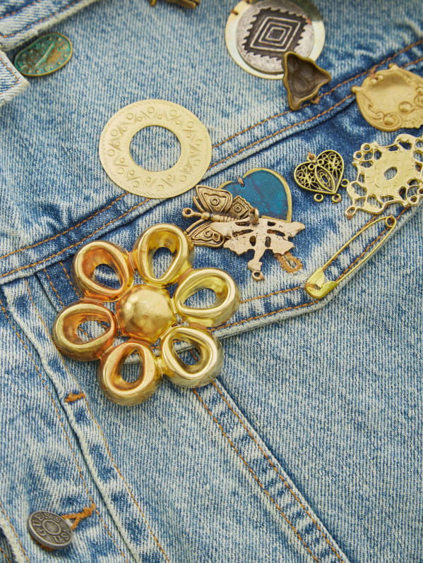 embellished denim vest | GUESS embellished denim vest | GUESS