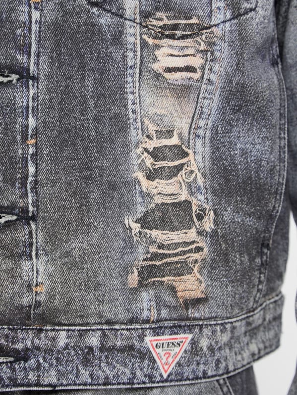 GUESS Originals Printed Trucker Denim Jacket | GUESS
