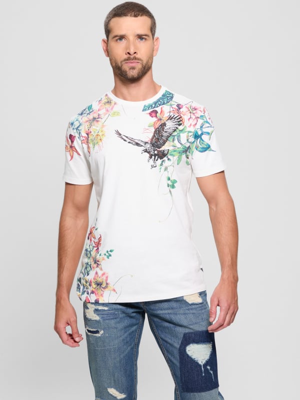 Eco Floral Hawk Tee | GUESS Canada