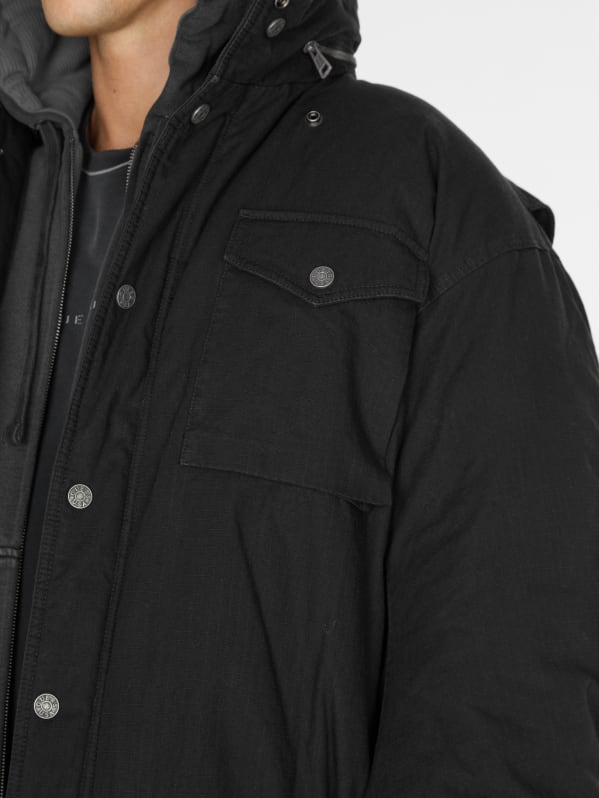 KAIKO DOUBLE ZIP PARKA FADED BLACK - メルカリ