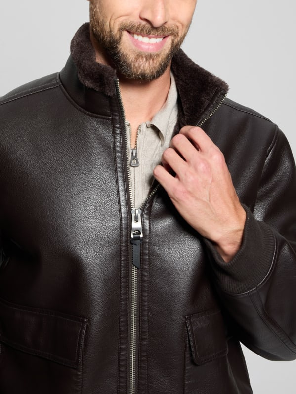 Ryder Bonded Faux-Leather Jacket | GUESS