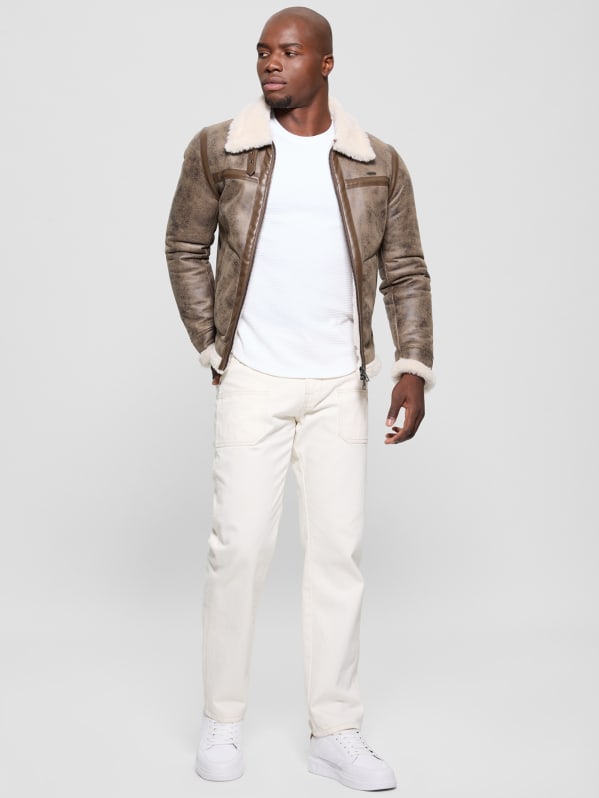 Aviator Shearling Jacket | GUESS Aviator Shearling Jacket | GUESS