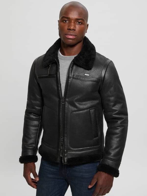 【日本製】 Aviator Shearling Jacket | GUESS ジャケット・アウター
