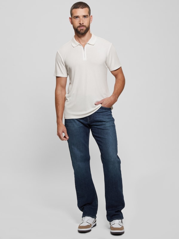 Union Rib Knit Polo | GUESS Canada