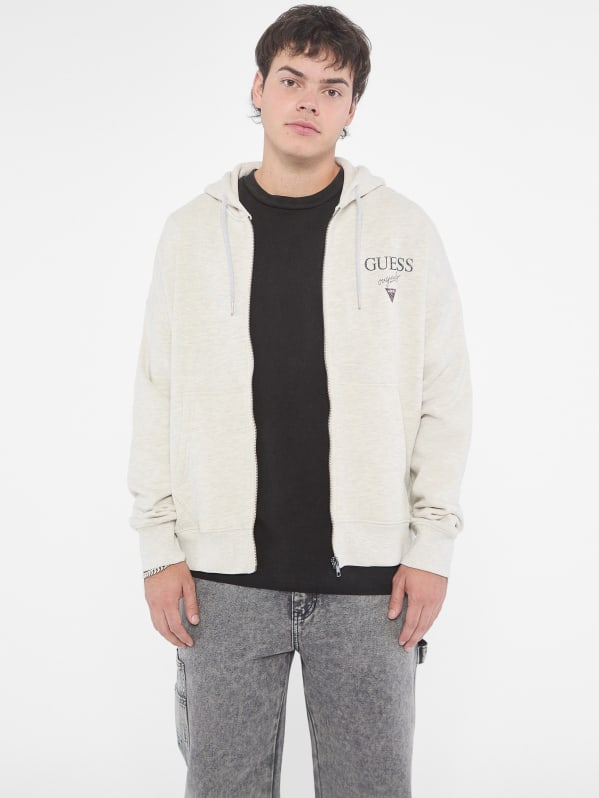 GUESS Originals Stacked Zip-Up Hoodie | GUESS GUESS Originals Stacked Zip-Up Hoodie | GUESS
