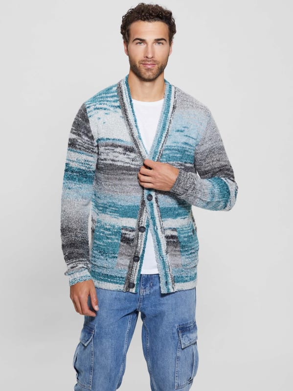 Edoardo Space Dye Cardigan Sweater | GUESS Edoardo Space Dye Cardigan Sweater | GUESS