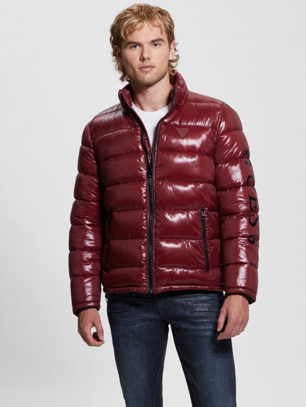 Shiny Hooded Puffer Jacket | GUESS Shiny Hooded Puffer Jacket | GUESS