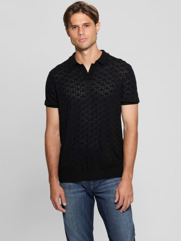 Tシャツ・カットソー MA' RY' YA SS25 Boucle polo shirt (YPK002 C1) Eco Brian Pointelle Polo | GUESS Canada