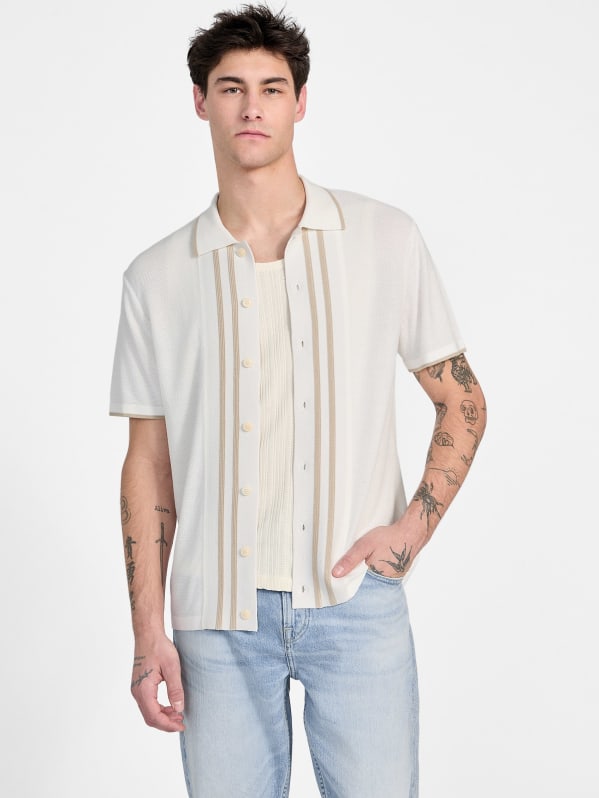 Eco Tyler Striped Sweater Shirt | GUESS Canada