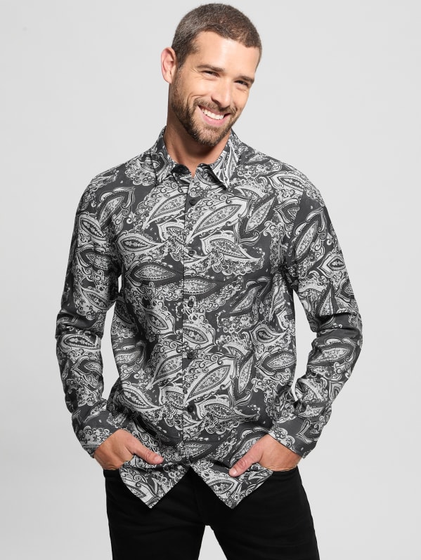 【特別送料無料！】 Eco Paisley GUESS | Shirt トップス