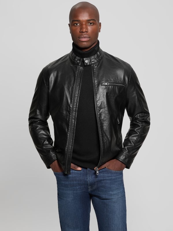 Faux-Leather Biker Jacket | GUESS Faux-Leather Biker Jacket | GUESS