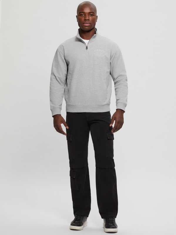 Eco Tyler Zip Mock Neck Sweater | GUESS Eco Tyler Zip Mock Neck Sweater | GUESS