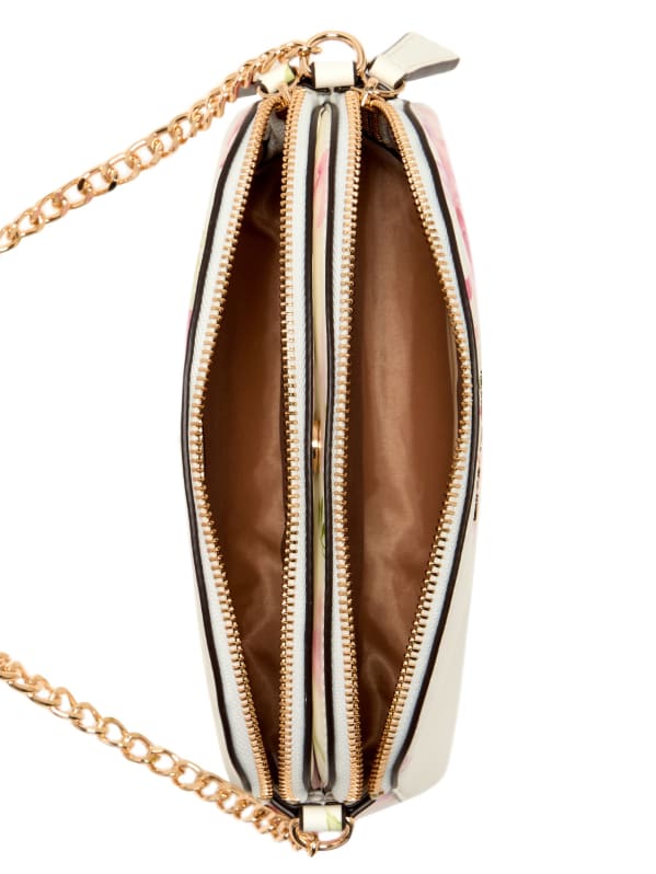 Jennice Floral Dual-Zip Crossbody | GUESS Factory