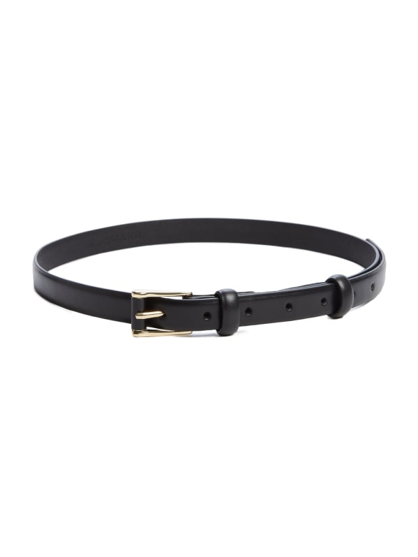 [LOW CLASSIC] / ☆ 24FW DOUBLE BELL LEATHER BELT / BLACK Leather Belt | Marciano Ca