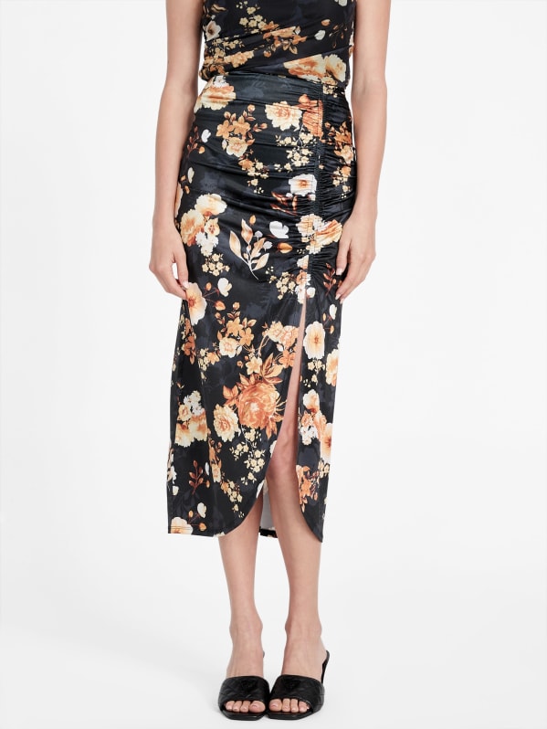 Micol Printed Midi Skirt | GUESS Factory