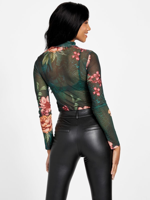 Eco Eara Floral Mesh Bodysuit | GUESS Factory Eco Eara Floral Mesh Bodysuit | GUESS Factory