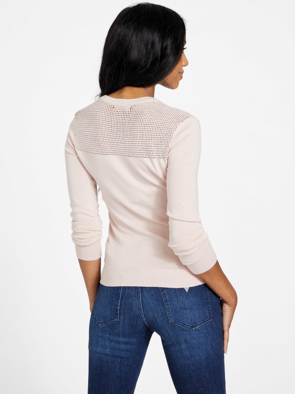 Eco Waden Mesh Sweater | GUESS Factory