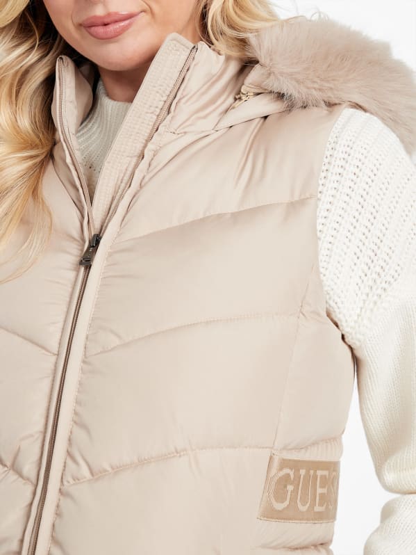 Hailey Hooded Quilted Vest | GUESS Factory