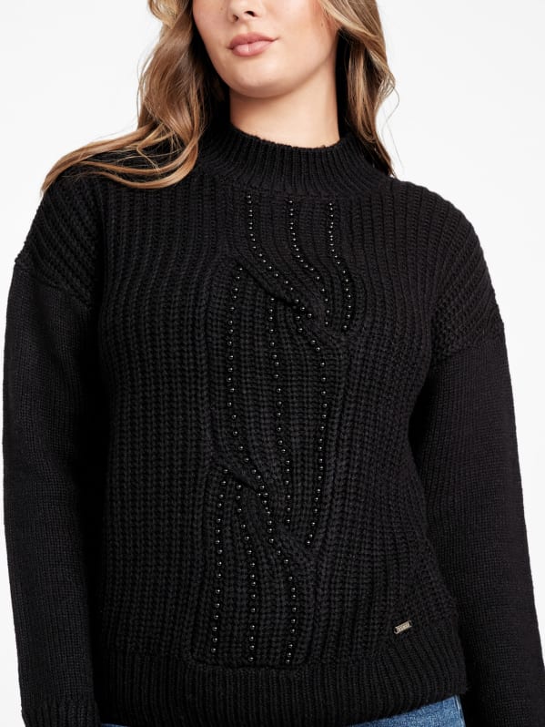 Cecily Pearl Fisherman Sweater | GUESS Factory Cecily Pearl Fisherman Sweater | GUESS Factory