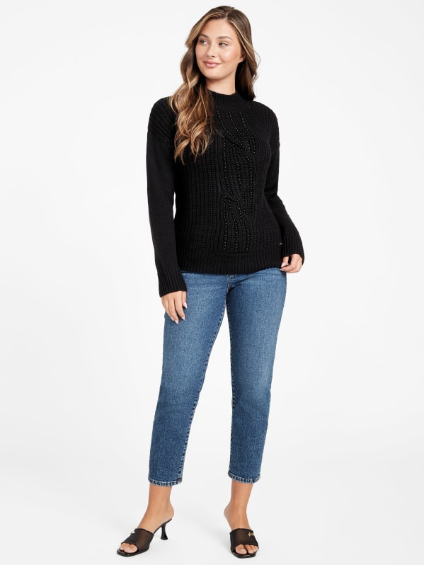 Cecily Pearl Fisherman Sweater | GUESS Factory Cecily Pearl Fisherman Sweater | GUESS Factory