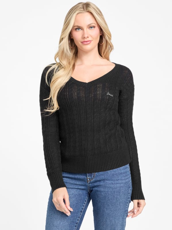Tracee V-Neck Sweater | GUESS Factory Ca Tracee V-Neck Sweater | GUESS Factory Ca