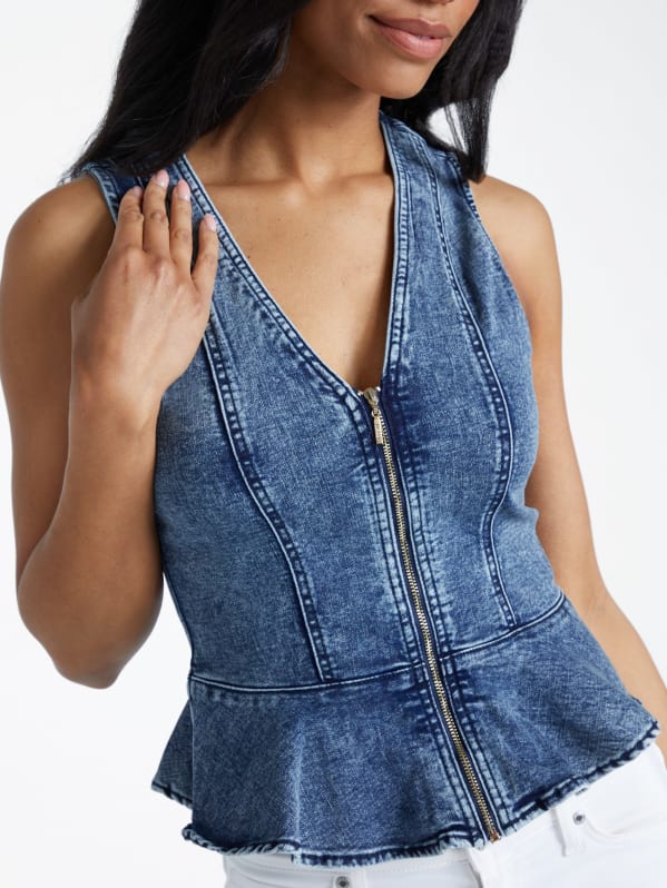 Eco Devika Peplum Top | GUESS Factory