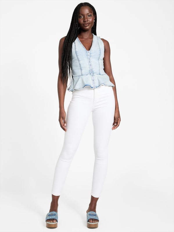 Eco Devika Peplum Top | GUESS Factory Ca