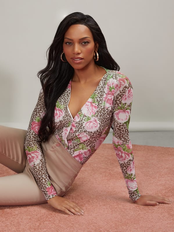 Dolores Printed Bodysuit | GUESS Factory Dolores Printed Bodysuit | GUESS Factory