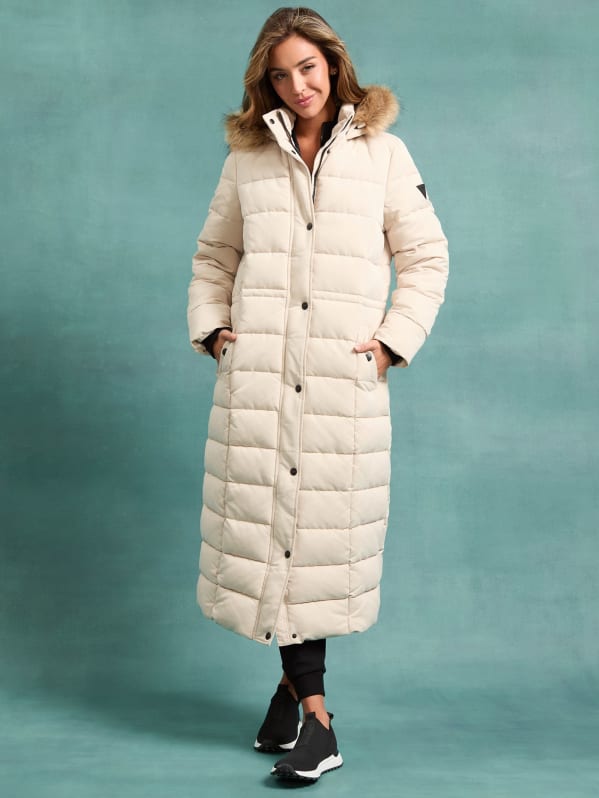 Eco Sybil Padded Long Coat | GUESS Factory Ca