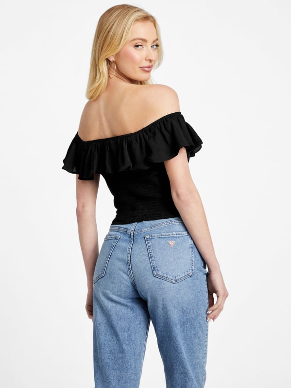 芸能人 愛用の通販 Juno Off-the-Shoulder Top Crop ジャケット・アウター