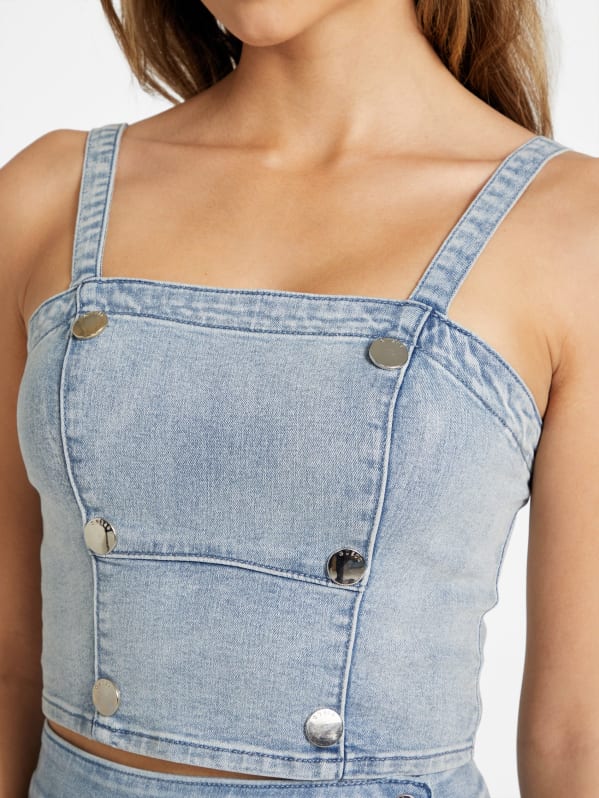 Zulema Denim Top | GUESS Factory Zulema Denim Top | GUESS Factory
