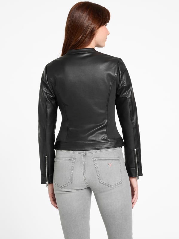 Zona Faux-Leather Jacket | GUESS Factory Zona Faux-Leather Jacket | GUESS Factory